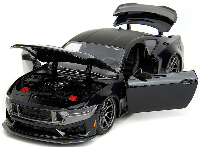 2024 Ford Mustang Dark Horse Black Metallic 1:24 Scale Die cast Model 35278