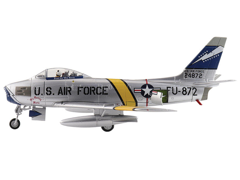 Model of a U.S. Air Force airplane on a white background