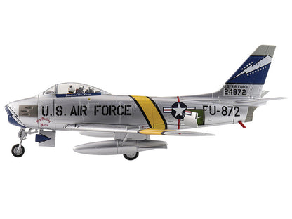 Model of a U.S. Air Force airplane on a white background