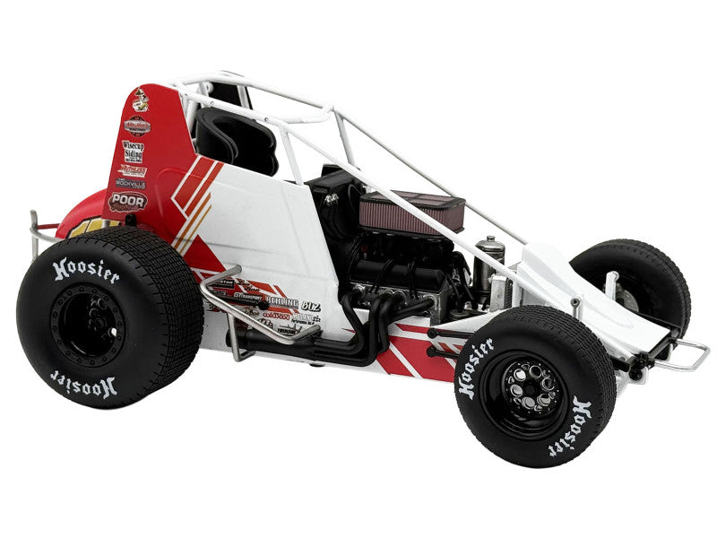 Model of a race car with visible branding on a white background