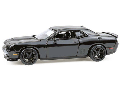 Black muscle car model on a white background