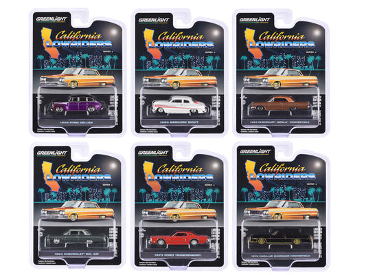 California Lowriders Set of 6 Cars 1/64 Scale Diecast Model's 63070SET