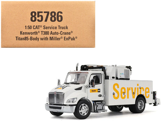 White service Kenworth service truck on white back ground