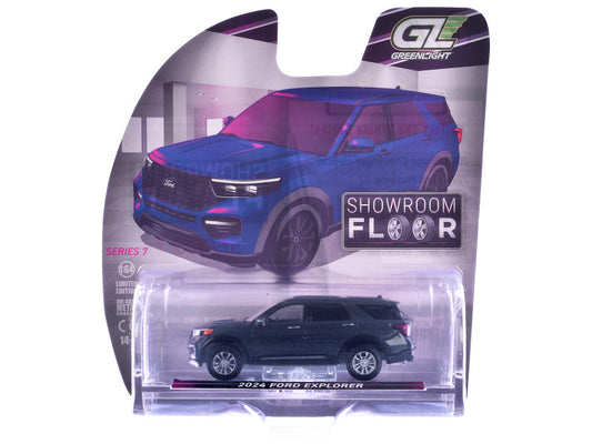 2024 Ford Explorer Stone Blue 1/64 Diecast Model Car 68070D