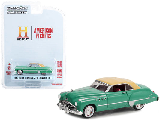 1949 Buick Roadmaster Convertible Green W/Tan Soft Top 1/64 Diecast Model 44970D