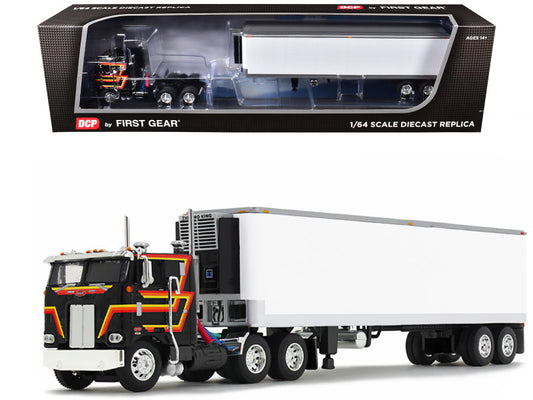 Model truck with trailer in packaging on a white background