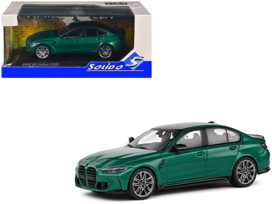 2023 BMW M3 Sedan (G80) Green Metallic W/Black Top 1/43 Scale Diecast Model S4315301