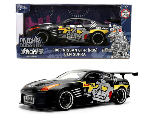 2009 Nissan GT-R (R35) Ben Sopra model car in packaging with MechaGodzilla branding.