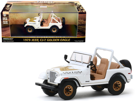 1979 Jeep CJ-7 Golden Eagle model car with packaging on a white background