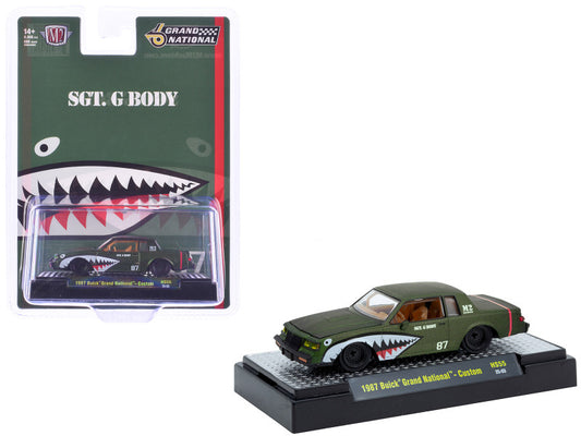 1987 Buick Grand National Green Metallic Sgt. G Body 1/64 Scale Diecast Model 31500-HS55