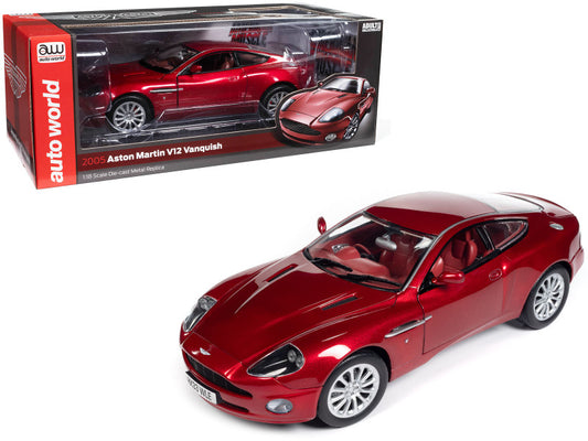 2005 Aston Martin V12 Vanquish RHD Toro Red Mica 1:18 Scale Die cast Model AW301
