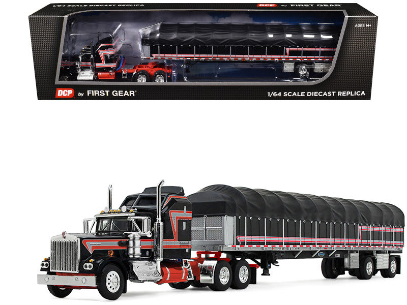 Model truck in front of its packaging with DCP by First Gear branding.