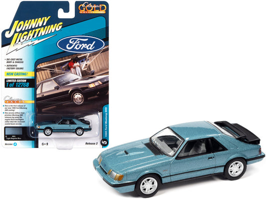 1986 Ford Mustang SVO Blue 1/64 Scale Die cast Model Car JLCG029-JLSP247A