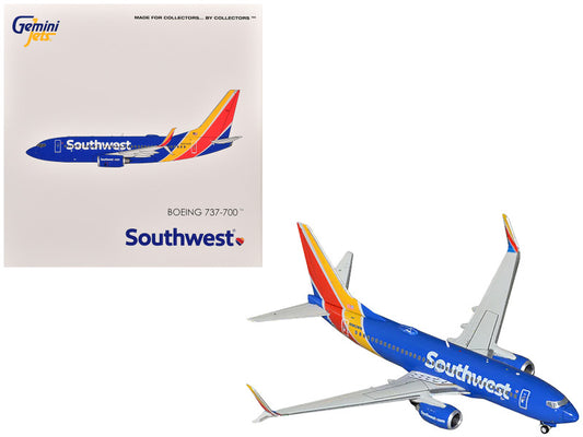Boeing 737-700 Commercial Aircraft Southwest Airlines Blue W/Striped Tail 1/400 Scale Diecast Model GJ2293