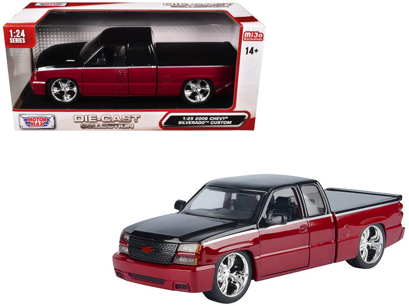 Model truck in front of its packaging