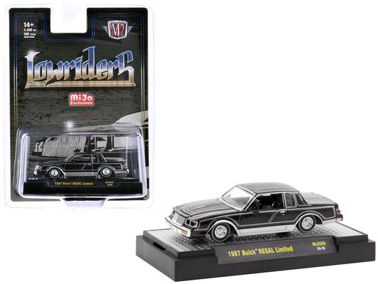 1987 Buick Regal Lowrider Black W/Silver Graphics Lowriders  1/64 Diecast Model 31500-MJS69