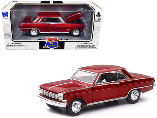 1964 Chevrolet Nova SS Burgundy 1/25 Diecast Model 71823A