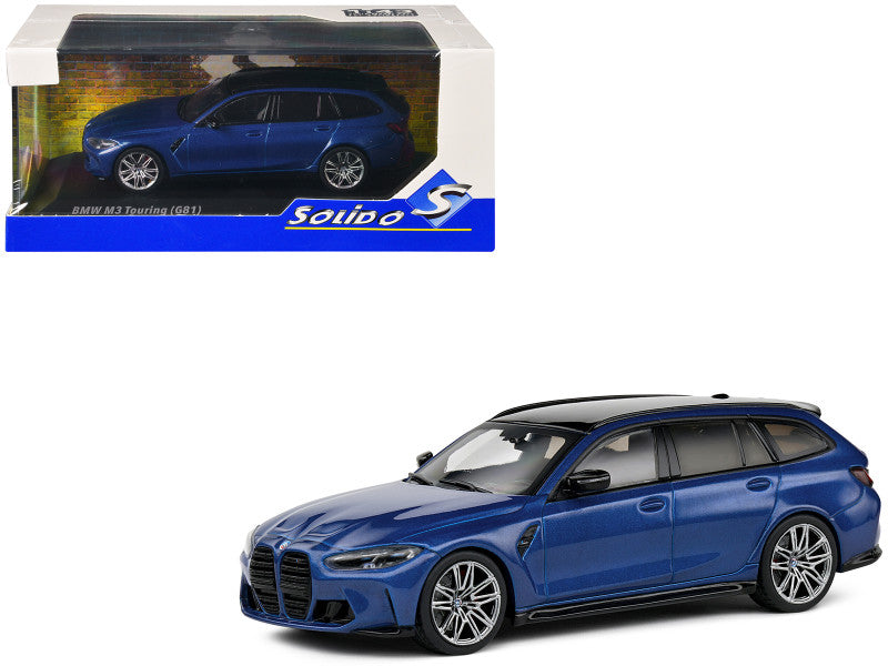 2023 BMW M3 Touring (G81) Blue Metallic W/ Black Top 1/43 Scale Diecast Model S4315402