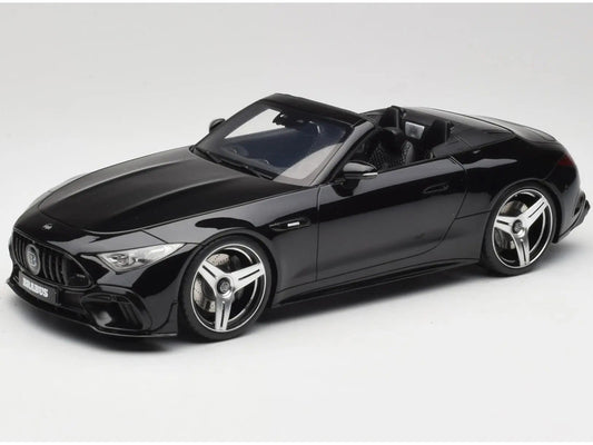 Black convertible car on a white background