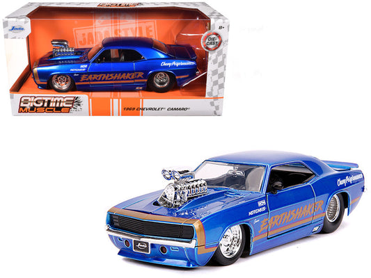 1969 Chevrolet Camaro Blue with Gold Stripe 1/24 Diecast Model 31323