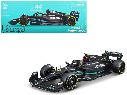 Model Formula 1 car with Petronas branding and Bburago branding on packaging