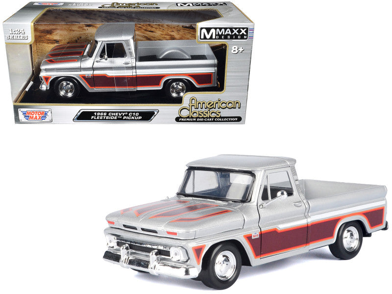 1966 Chevrolet C10 Fleetline Pickup model car in packaging with M2 Maxx branding.