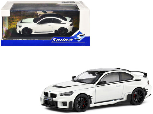 White model car with black accents on a white background, featuring the Solido brand.