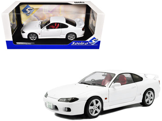 White model car with red interior on a white background, featuring the Solido brand.