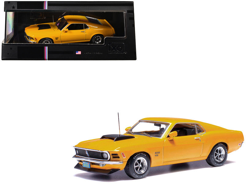 1970 Ford Mustang Boss 429 YellowW/Black Hood Scoop 1/43 Scale Diecast Model IA43002