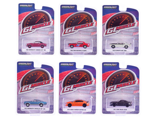 Greenlight Muscle Set of 6 Cars 1/64 Scale Diecast Models 13360SET