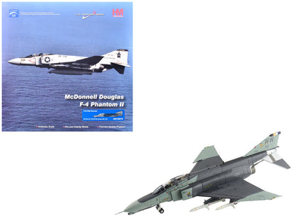 Model of McDonnell Douglas F-4 Phantom II with packaging in the background
