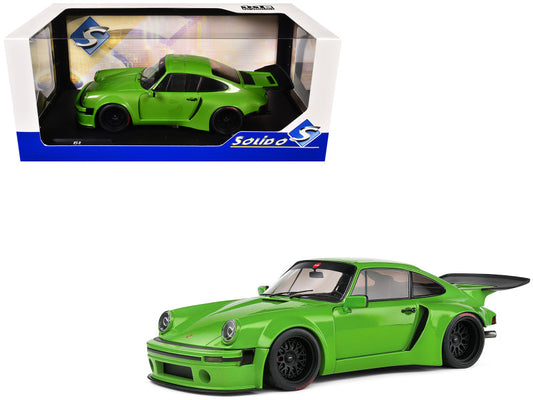 A green 2022 Porsche 911 KS-R diecast model car by Solido, with box packaging.