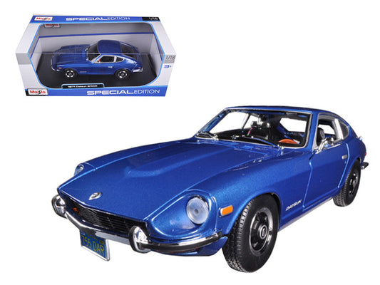 Blue Datsun model car in a box special edition