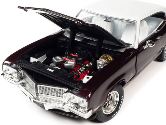 1970 Buick GS Stage 1 Burgundy W/White Top 1:18 Scale Die cast Model AMM1296