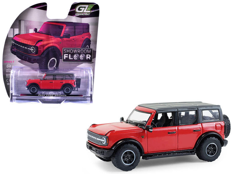 2024 Ford Bronco Badlands Red with Gray Top 1/64 Diecast Model 68070C