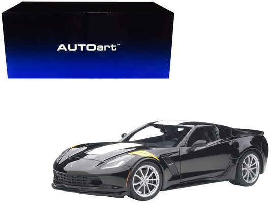2017 Chevrolet Corvette C7 Grand Sport Black 1/18 Model Car 71273