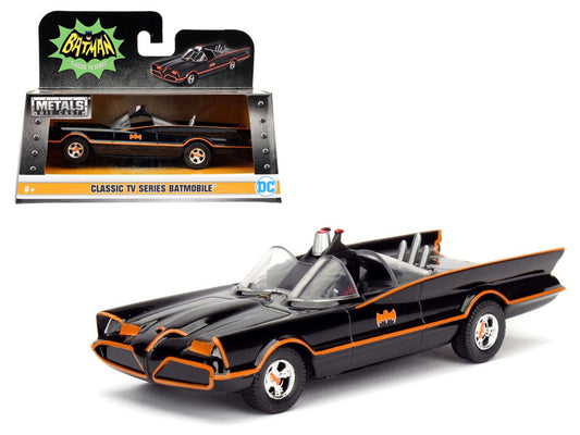 Model Batmobile toy car with packaging on a white background