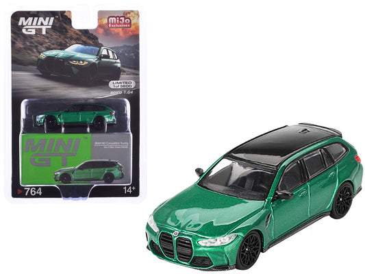 BMW M3 Competition Green Metallic with Black Top 1/64 Scale Diecast Model MGT00764